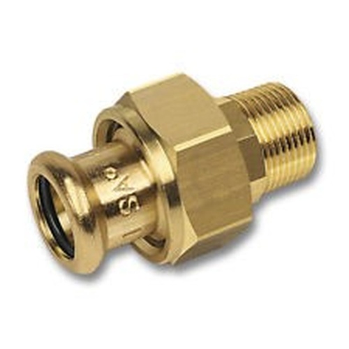 Сгон с плоским уплотнением бронза пресс 15 х 3/4' НР для медных труб (183331534) | код RG008TFBO552DF | Sanha Сгон с плоским уплотнением бронза пресс 15 х 3/4' НР для медных труб (183331534) | код RG008TFBO552DF | Sanha