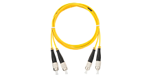 Шнур NIKOMAX волоконно-оптический, соединительный, одномодовый 9/125мкм, стандарта OS2, FC/UPC-FC/UPC, двойной, LSZH нг(A)-HFLTx, 2мм, желтый, 1м | код NMF-PC2S2C2-FCU-FCU-001-R | NIKOMAX