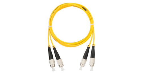Шнур NIKOMAX волоконно-оптический, соединительный, одномодовый 9/125мкм, стандарта OS2, FC/UPC-FC/UPC, двойной, LSZH нг(A)-HFLTx, 2мм, желтый, 1м | код NMF-PC2S2C2-FCU-FCU-001-R | NIKOMAX