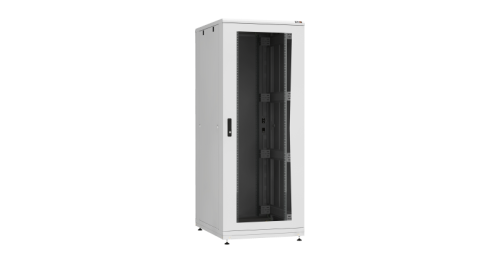 Напольный шкаф 19, 42U, стеклянная дверь, Ш800хВ2010хГ1000мм, в разобранном виде, серый | код TFR-428010-GMMM-R-GY | TLK