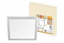 Ультратонкая светодиодная панель серии СВО 295х295, 14 Вт, 4000 К, хром, Народная (без драйвера) | код SQ0329-0209 | TDM НАРОДНЫЙ