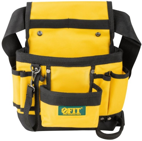 Пояс для инструмента одинарный, полиэстер, 9 отделений, 2 петли для инструмента | код 12515 | FIT фото 8