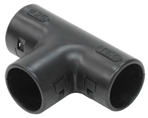 Тройник открывающийся TI25G черн. | код CTA10D-TIG25-K02-025 | IEK