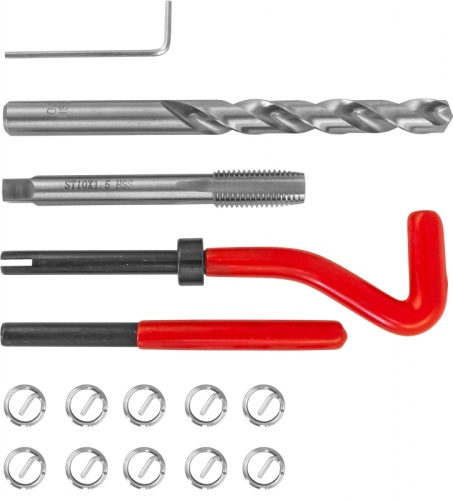 TRIS1015 Набор для восстановления резьбы M10x1.5, 15 предметов | код TRIS1015 | Thorvik TRIS1015 Набор для восстановления резьбы M10x1.5, 15 предметов | код TRIS1015 | Thorvik