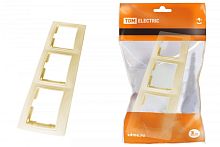 Рамка 3-х постовая горизонтальная сл. кость Таймыр TDM | код SQ1814-0128 | TDM