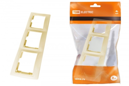 Рамка 3-х постовая горизонтальная сл. кость Таймыр TDM | код SQ1814-0128 | TDM Рамка 3-х постовая горизонтальная сл. кость Таймыр TDM | код SQ1814-0128 | TDM