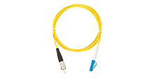 Шнур NIKOMAX волоконно-оптический, переходной, одномодовый 9/125мкм, стандарта OS2, FC/UPC-LC/UPC, одинарный, LSZH нг(A)-HFLTx, 2мм, желтый, 2м | код NMF-PC1S2C2-FCU-LCU-002 | NIKOMAX