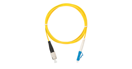 Шнур NIKOMAX волоконно-оптический, переходной, одномодовый 9/125мкм, стандарта OS2, FC/UPC-LC/UPC, одинарный, LSZH нг(A)-HFLTx, 2мм, желтый, 2м | код NMF-PC1S2C2-FCU-LCU-002 | NIKOMAX