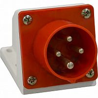 Вилка для монтажа на поверхность 514-16А-6h-380AC-3P+PE-IP44 | код. 241214 | КЭАЗ