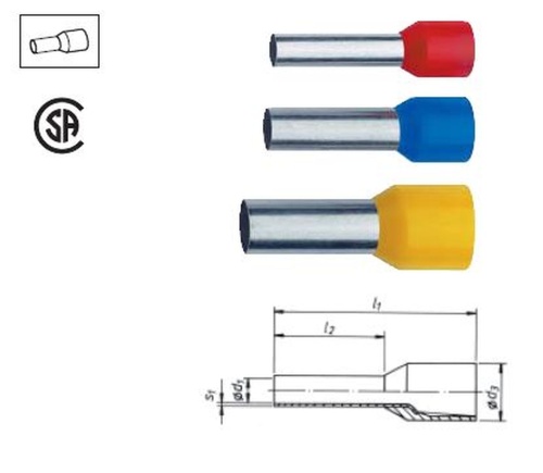 Наконечник НШвИ 0.75-8 серый (DIN) (1000шт) | код klk4708 | Klauke Наконечник НШвИ 0.75-8 серый (DIN) (1000шт) | код klk4708 | Klauke