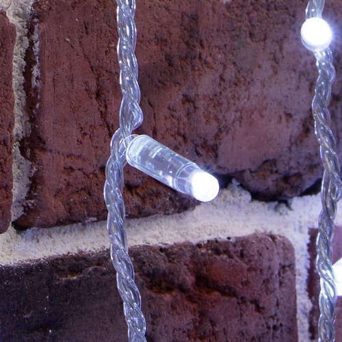 Гирлянда светодиодный Дождь 2х9м, постоянное свечение, прозрачный провод, 230 В, диоды белые | код 235-195 | Neon-Night фото 3