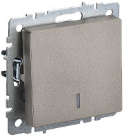 BRITE Выключ. 1-кл. прох. с инд. 10А ВС10-1-7-БрШ шамп. IEK | код BR-V12-1-10-K37 | IEK