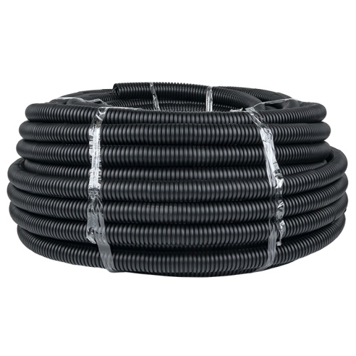 Труба гофр, ПНД с протяжкой d32 мм (25 м) черная-Plast | код tpnd-32-25m | EKF Труба гофр, ПНД с протяжкой d32 мм (25 м) черная-Plast | код tpnd-32-25m | EKF