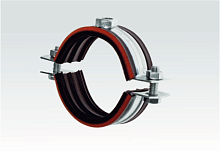 Хомут высокой нагрузки Mayer д/труб Ф159 (159-166мм) гайка М16 и уплотн. с красной полосой | код 11 0159 13 | MAYER,МАЙЕР