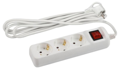 Удлинитель электрический U-3es-5m-3x1.5 с заземлением с выключателем 3 розетки 5м ПВС 3х1.5кв.мм 16А | код. Б0044041 | Эра Удлинитель электрический U-3es-5m-3x1.5 с заземлением с выключателем 3 розетки 5м ПВС 3х1.5кв.мм 16А | код. Б0044041 | Эра