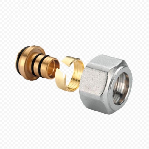 Соединитель коллекторный обжимной для полимерной PEX трубы 16(2.0)х3/4' | код 2720 | AQUALINK