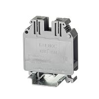 Клемма проходная, винтовой зажим, 2 точки подключения, 35 кв.мм, серая | код KRU-35N | DKC