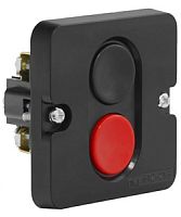 Пост управления кнопочный ПКЕ 612 У3, 10А, 660В, чёрный и красный цилиндр, в нишу, IP40, пост управления (ЭТ) | код ET523349 | Электротехник