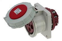 Розетка встраиваемая 63A/400V/3P+E/IP67, фланец 100x107 | код CA1124 | INPIN