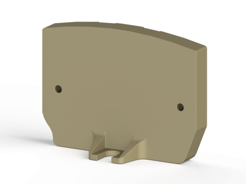 495 070, Упор для миниклемм MYPK, левый, под винт, (бежевый), MYPD1 | код 0.0.0.4.95070 | KLEMSAN 495 070, Упор для миниклемм MYPK, левый, под винт, (бежевый), MYPD1 | код 0.0.0.4.95070 | KLEMSAN