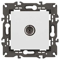 Розетка телевизионная одиночная TV Elegance 14-3101-01М матов. бел. Эра Б0065813