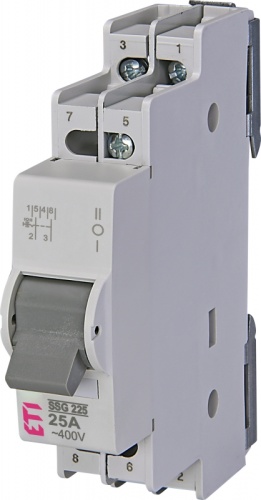 Переключатель SSG 225 2p 25A (1-0-2) | код 760622100 | ETI Переключатель SSG 225 2p 25A (1-0-2) | код 760622100 | ETI