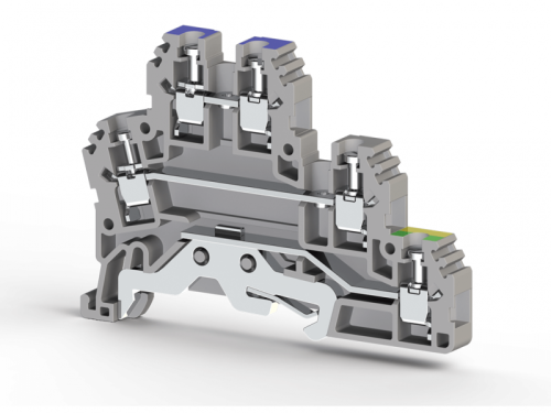 324 209, Клеммник 2-х ярусный с контактом на рейку, 2,5мм.кв., (серый), PUK 2Т | код 0.0.0.3.24209| KLEMSAN 324 209, Клеммник 2-х ярусный с контактом на рейку, 2,5мм.кв., (серый), PUK 2Т | код 0.0.0.3.24209| KLEMSAN