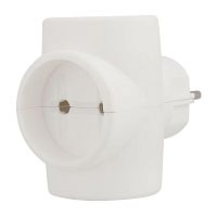 Евротройник электрический без заземл. 220В 6A-10A (инд. упак.) | код 11-1068 | Rexant