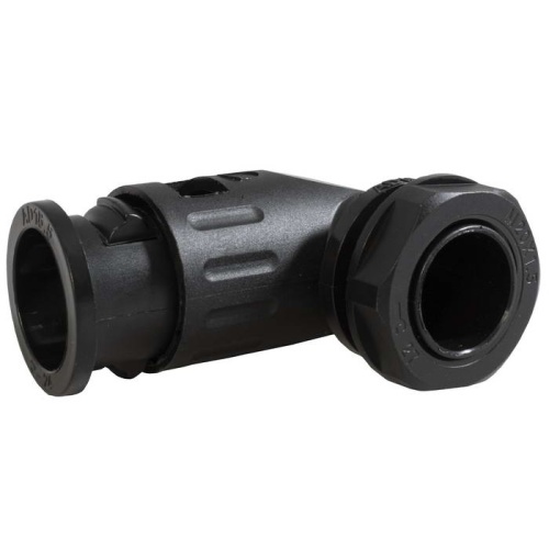 Быстрый соединитель для гофрированной трубы RUICHI QA-M20-20, IP54, угловой | код 113903 | Ruichi