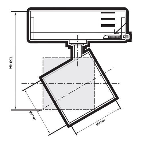 Светильник трековый трехфазный ДПО 7020 LED-20 Вт 2200 Лм 4000К IP40 черный 36° 180–265В Jazzway | код 5062436 | JazzWay фото 3