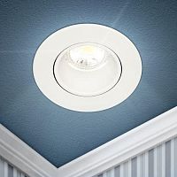 Светильник встраиваемый декоративный KL90 WH MR16/GU5.3 бел. пластик. Эра Б0054369