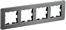 BRITE Рамка 4-мест. РУ-4-1-Бр металл титан RE IEK | код BR-M42-M-01-K48 | IEK