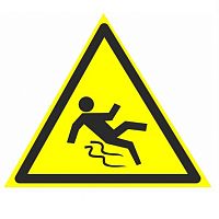 Знак W 28 Осторожно. Скользко 200х200х200 мм, пластик ГОСТ Р 12.4.026-2001 EKF | код pn-w-28 | EKF