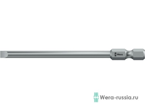 Бита шлицевая 800/4 Z SL, вязкая твердость, хвостовик 1/4' E 6.3, 0.8 x 4 x 70 мм | код WE-059478 | Wera