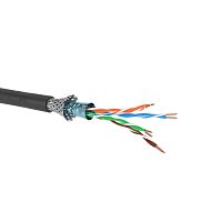 Кабель витая пара кат.5E экранированный SF/UTP, 4 пары, светостабилизированный ПЭ, цвет внешней оболочки черный, катушка 305 м | код RN5ESUKPEBK | DKC