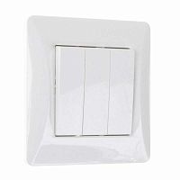 Выключатель 3-кл. СП Ugra 10А 250В механизм бел. | код С11В3-001 | GUSI