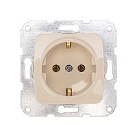 DEA Розетка 1-ая с/з с/у 16А мех. Беж KRANZ | код KR-78-0241 | KRANZ