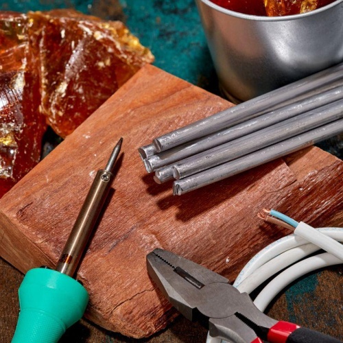 Припой пруток ПОС-40, 8мм, длина 400мм, ГОСТ 21931-76, олово 40%, свинец 60% (упак. 5 кг) | код 09-3543 | REXANT фото 5