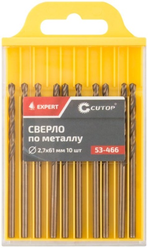 Сверло по металлу Cutop EXPERT, 2.7х61 мм (10 шт) | код 53-466 | FIT фото 3