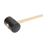Киянка резиновая KRANZ 1130 г, черная резина, деревянная рукоятка | код KR-12-8146 | KRANZ