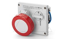 Разъем пром. силовой CEE встраиваемый, гнездо, с блокировкой, 32A, 3P+E 6h, 346_415VAC 50/60Hz, уст. 136x125mm, IP66/IP67, серия OMNIA | код 405.3286 | Scame