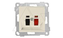 Rita - Аудиорозетка, пруж.зажимы, 2-х контактная, сл.кость | код 2200-480-0102 | Mutlusan