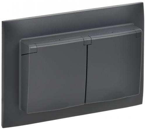 SKANDY Роз. 2-я с кр. 16А в сб IP44 SK-R12T титан IEK | код SK-R26-16-44-K48-F | IEK SKANDY Роз. 2-я с кр. 16А в сб IP44 SK-R12T титан IEK | код SK-R26-16-44-K48-F | IEK