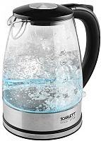 Чайник электрический Scarlett SC-EK27G95 1.7л. 2200Вт серебристый/черный корпус: стекло/пластик | код 1853755 | SCARLETT