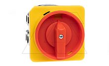 Переключатель BS 32 92 LK, аварийный, 4P, 32A, тип 0-1, 15kW(400VAC по АС-23), на дверь, красная блокируемая в 0 рукоятка, фронт IP40 | код EAC604366 | Rade Koncar