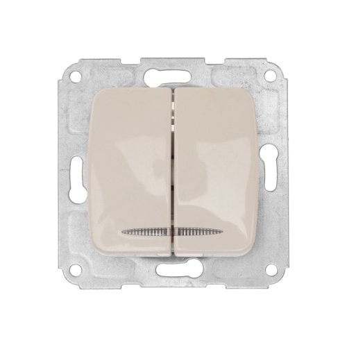 DEA Выключатель 2кл (инд) с/у 10А мех. Беж KRANZ | код KR-78-0233 | KRANZ