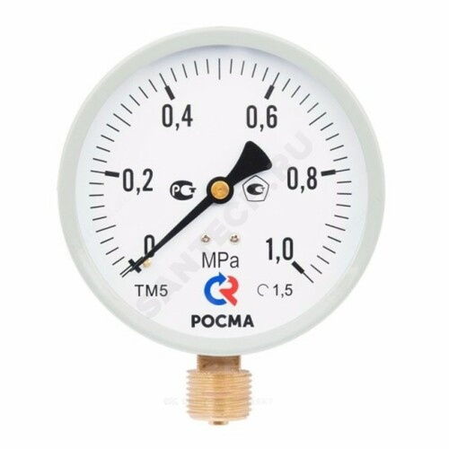 Манометр М2 радиальный ТМ-510Р.00 0...1.0 МРа 1/2' кл.1.5.,цвет-серый | код 00000006819 | РОСМА Манометр М2 радиальный ТМ-510Р.00 0...1.0 МРа 1/2' кл.1.5.,цвет-серый | код 00000006819 | РОСМА