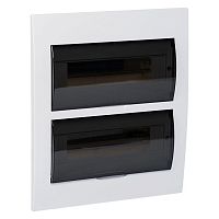 Щит распределительный встраиваемый ЩРв-П-24 тонированная дверь IP40: 2 ряда, 24 модуля, 350 х 300 х 100 (ВхШхГ) | код. pb40-v-24 | EKF