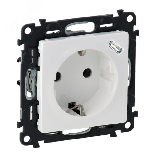 Valena LIFE.Розетка комбинированная 2К+З 16А ~250В со встроенным зарядным устройством USB C 1.5А 5В.С лицевой панелью.Белое | код 753135 | Legrand Valena LIFE.Розетка комбинированная 2К+З 16А ~250В со встроенным зарядным устройством USB C 1.5А 5В.С лицевой панелью.Белое | код 753135 | Legrand