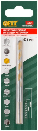 Сверло универсальное 6х100мм FIT 35124 фото 3